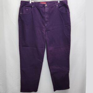NEW Gloria Vanderbilt Classic Fit Jeans Womens 24W Purple Plus Stretch RR17X